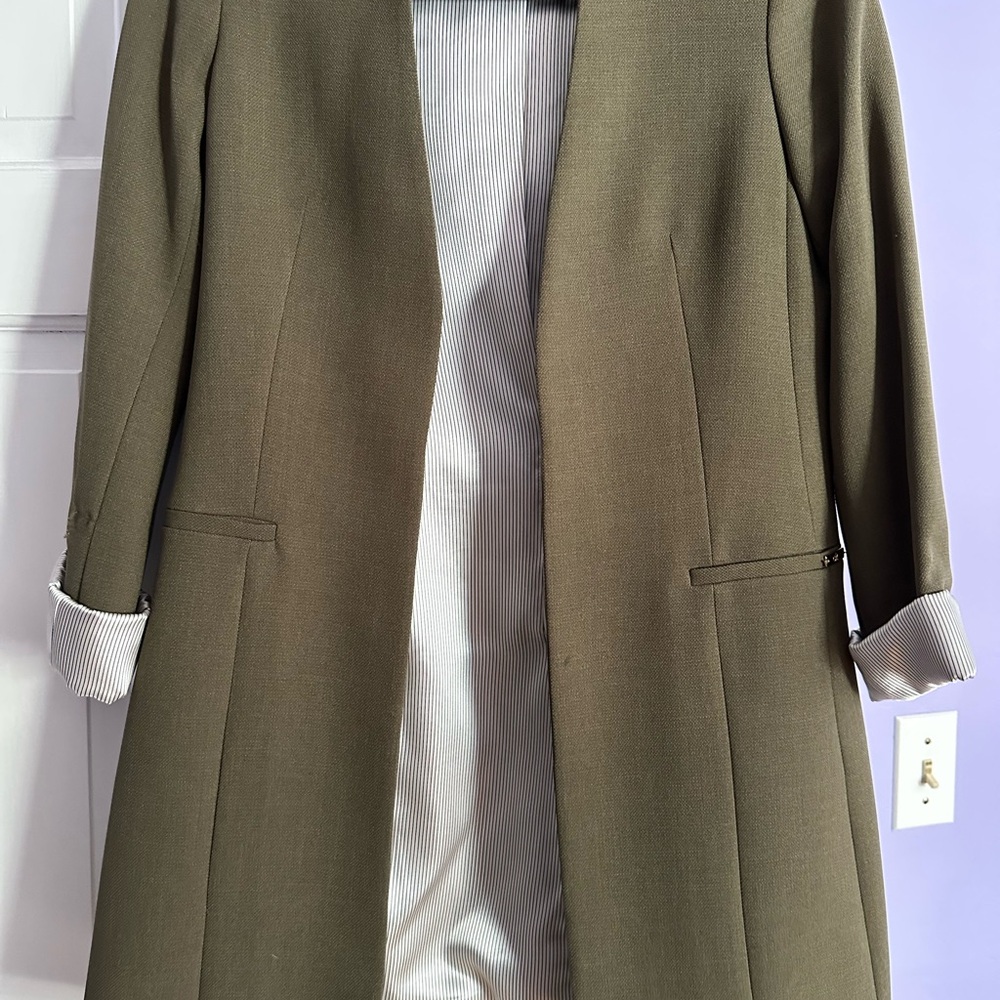 Calvin Klein Olive Blazer Coat